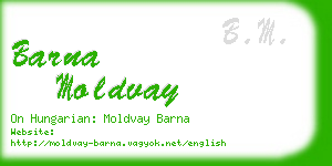 barna moldvay business card